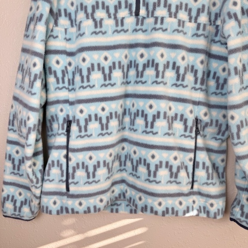 Chubbies blue aztec sand of time fleece 1/4 zip pullover L - Picture 4 of 11